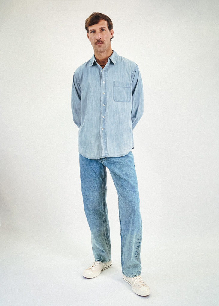 Ameri TENCEL DENIM　TRENCH Washed Denim Shirt – American Trench
