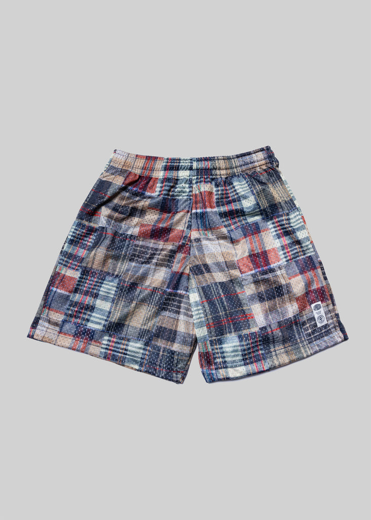 J. Press x American Trench Patchwork Madras Mesh Short