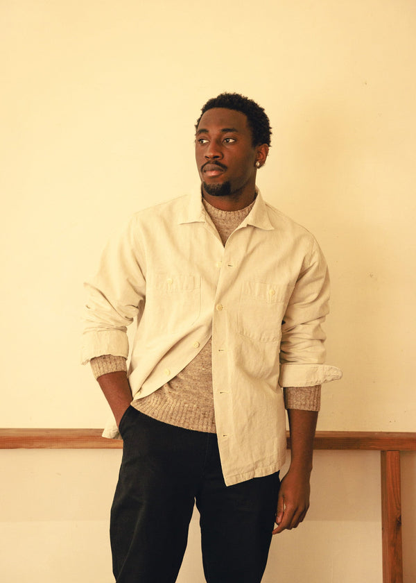 Cotton Linen Chambray Overshirt