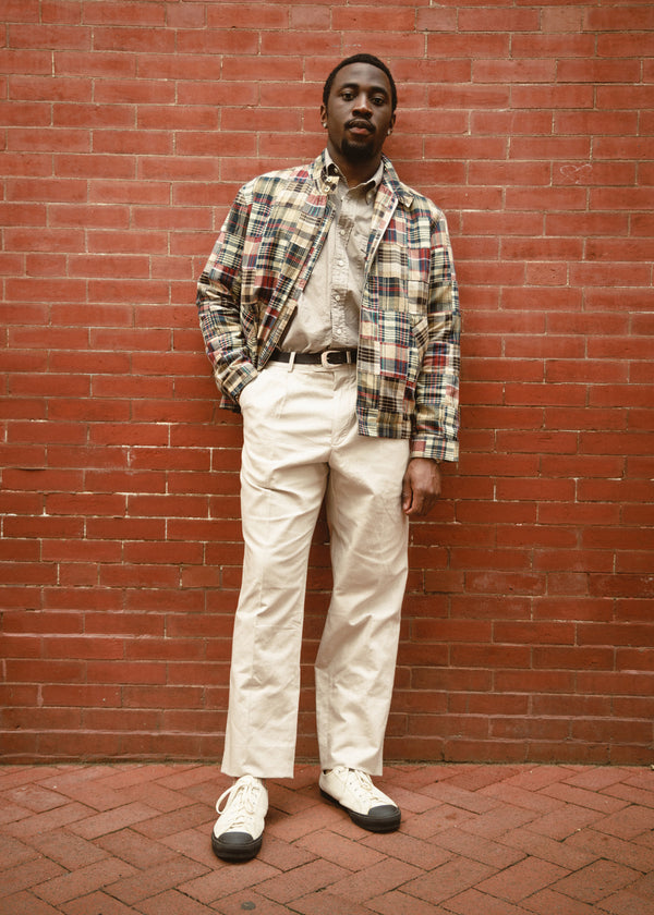 J. Press x American Trench Cotton Linen Pleated Trouser