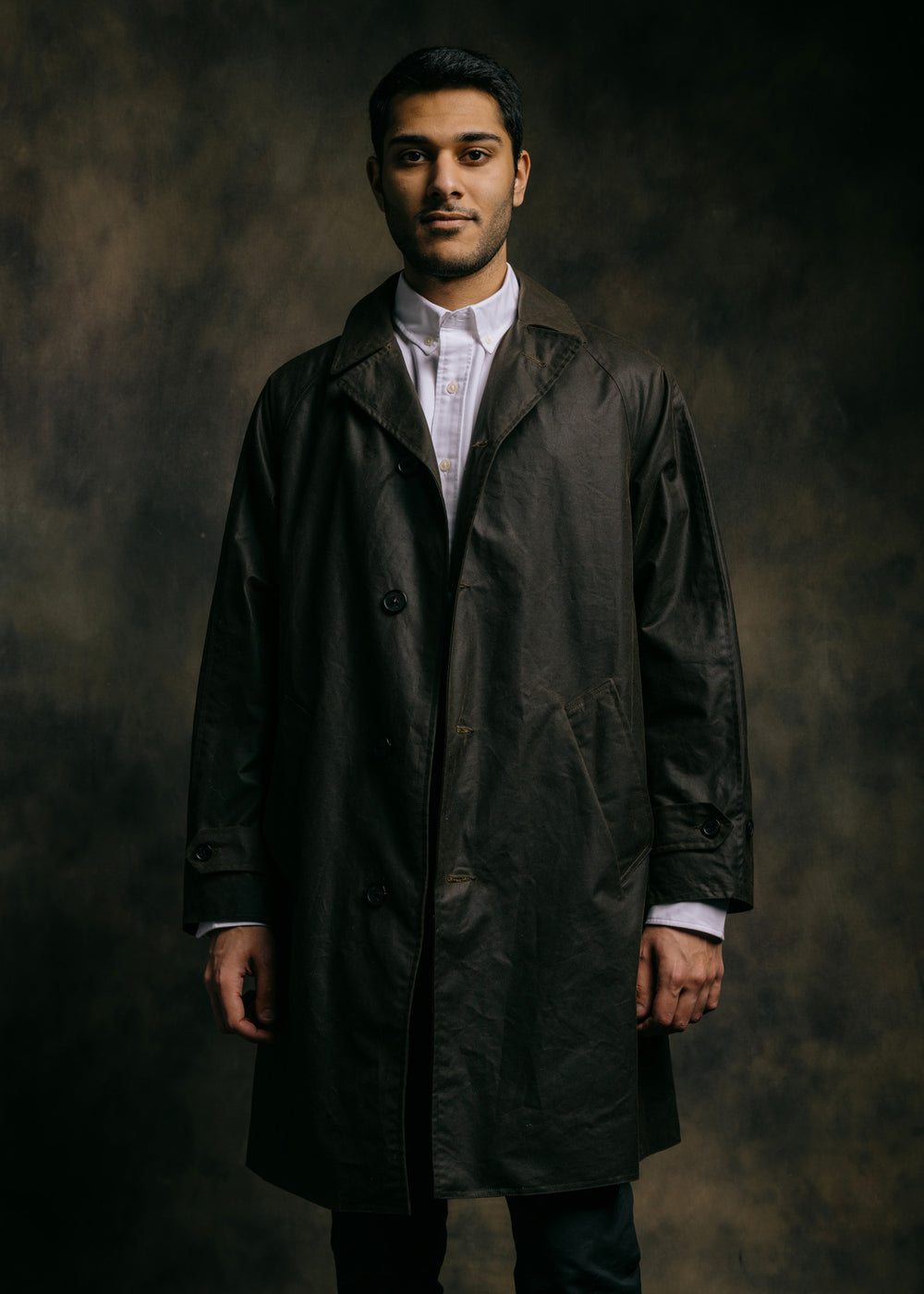 Long waxed coat online