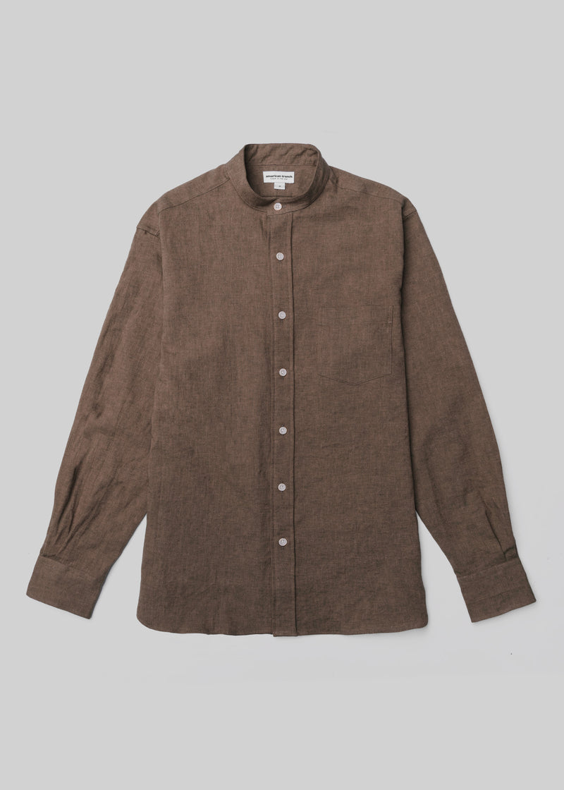 Slub Chambray Band Collar Shirt – American Trench