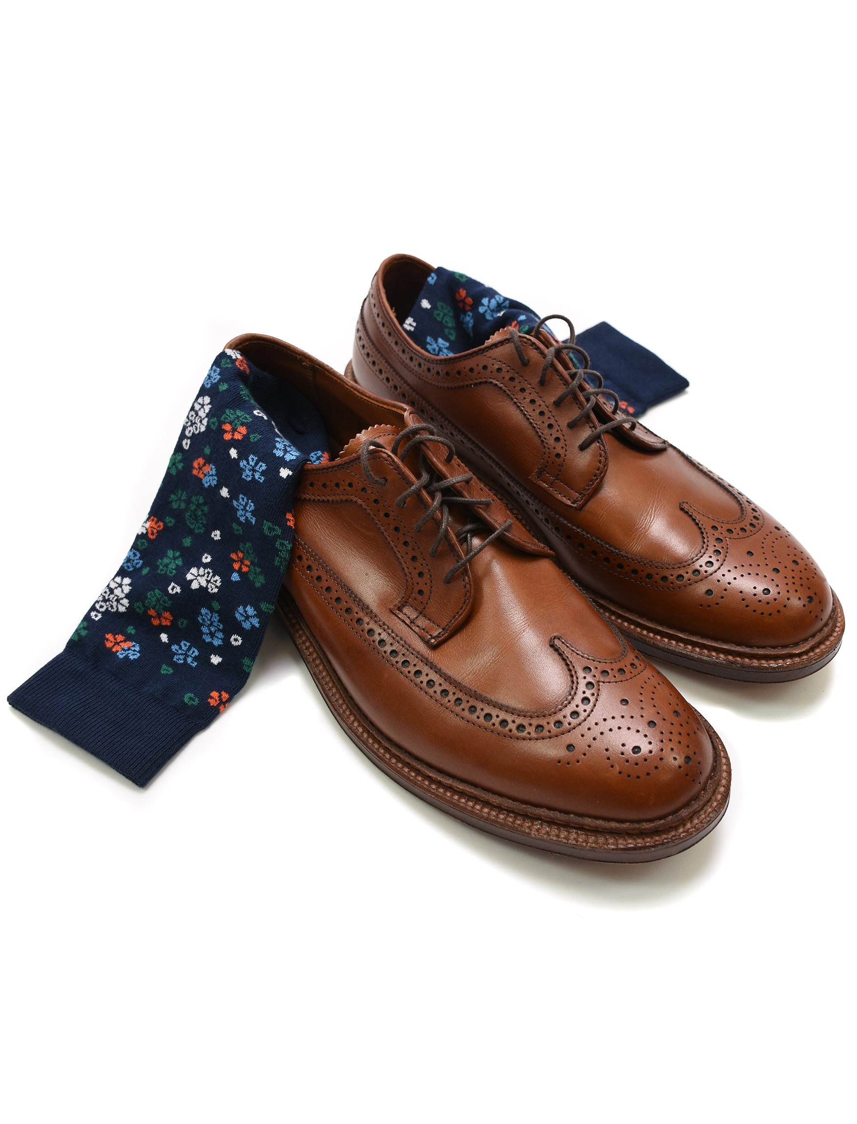 American Trench Cotton Floral Crew Socks | Sage