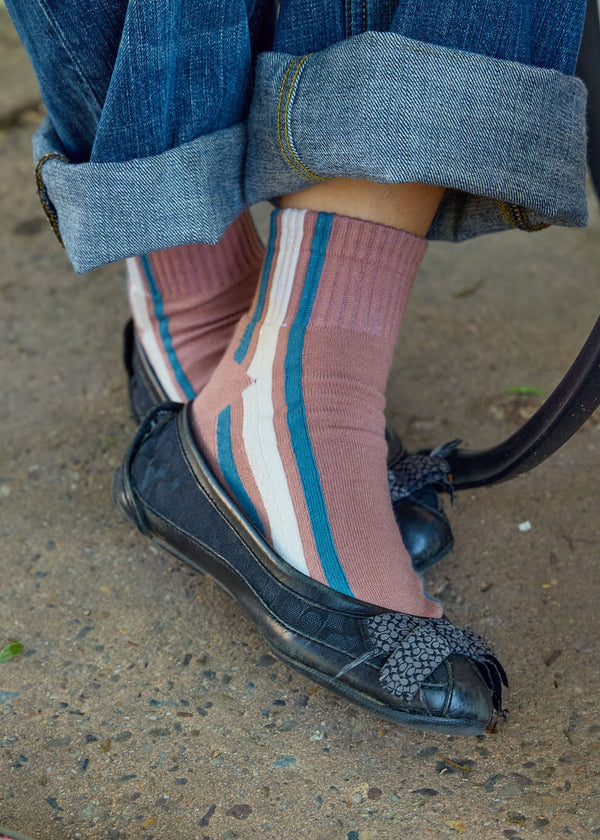 The Vertical Stripe Quarter Crew