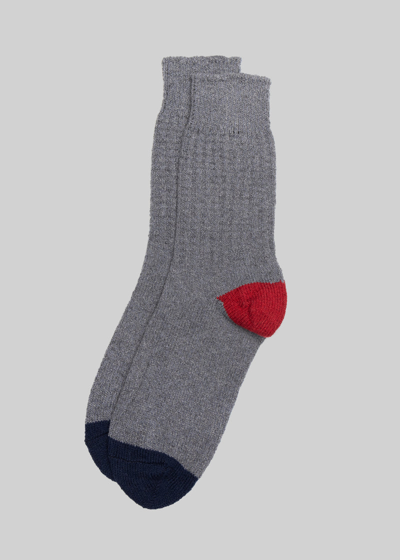 Sierra Socks Red/Yellow Dress Cotton Crew