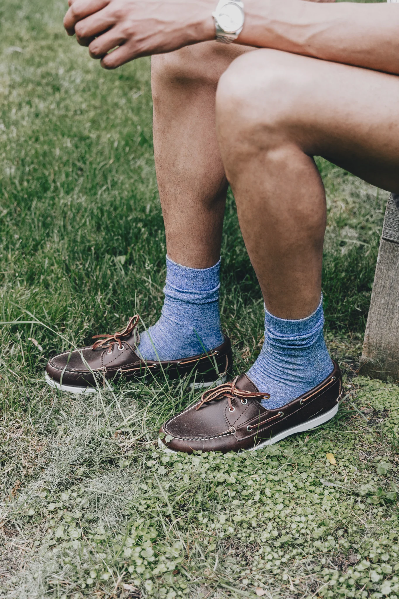Linen Dress Sock Taupe / One Size