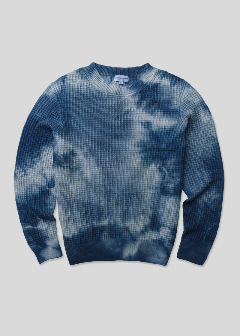 Indigo-Dyed Waffle Sweater – American Trench