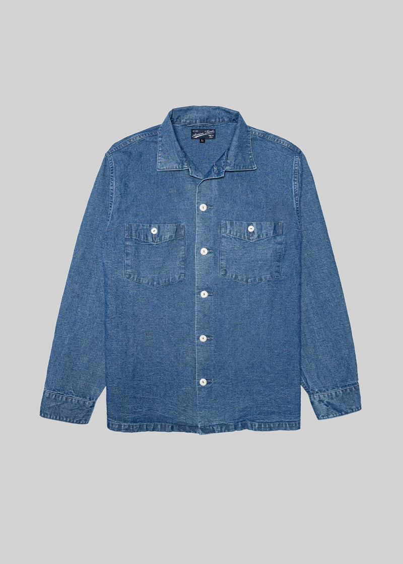 Cotton Linen Chambray Overshirt
