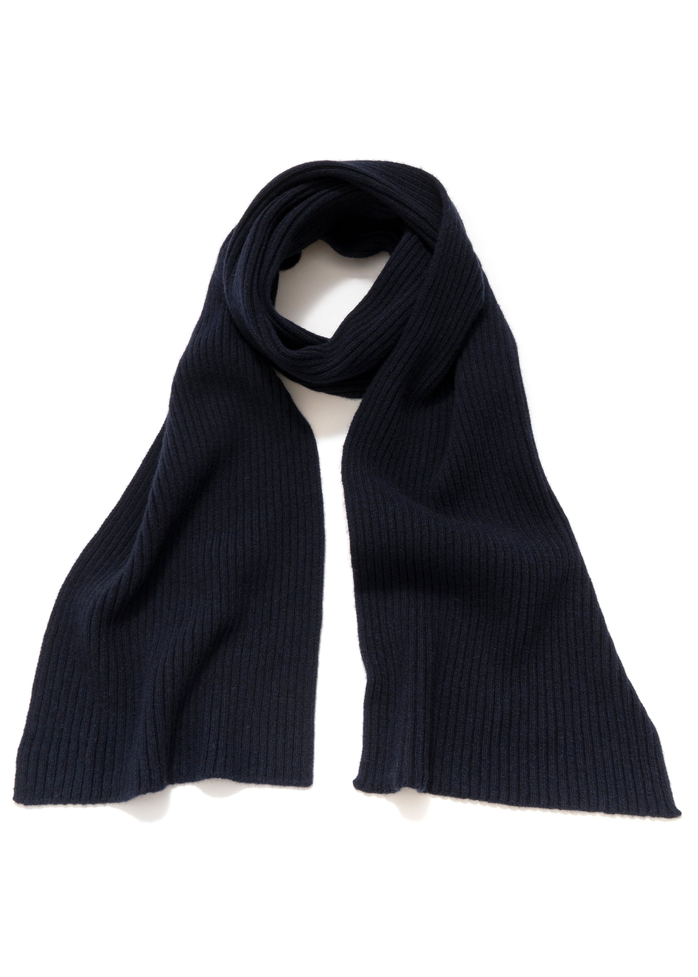 Ribbed merino wool scarf